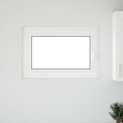 Fenêtre de sous-sol« RISOR » 90 x 70 cm oscillo-battante DIN gauche blanche 