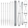 Ensemble de Poteaux de Clôture Lot de 2 Acier galvanisé 10 x 1.5 m 