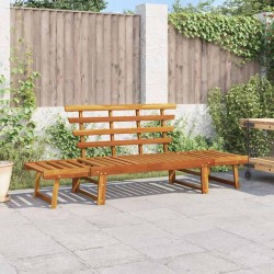 Banc de jardin 2-en-1 190 cm Bois solide d'acacia 