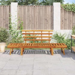 Banc de jardin 2-en-1 190 cm Bois solide d'acacia 
