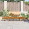 Banc de jardin 2-en-1 190 cm Bois solide d'acacia 