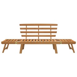 Banc de jardin 2-en-1 190 cm Bois solide d'acacia 