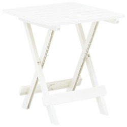 Table pliable de jardin blanc 45x43x50 cm plastique  
