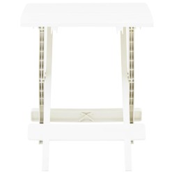 Table pliable de jardin blanc 45x43x50 cm plastique  