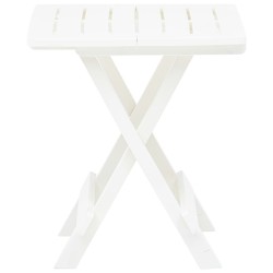 Table pliable de jardin blanc 45x43x50 cm plastique  
