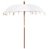 Parasol Crème x 250 cm Coton et bois massif 