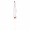 Parasol Crème x 250 cm Coton et bois massif 