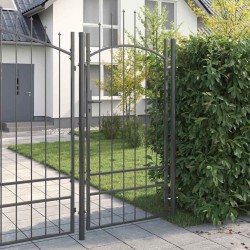 Porte de Jardin Gris 200 x 100 cm 100 x 200 cm Acier 