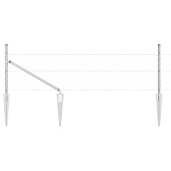 Ensemble de Clôture 2 pièces Acier galvanisé 25 x 0.5 m Durable 