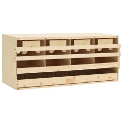Pondoir 4 compartiments 106x40x45 cm bois de pin massif 