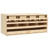 Pondoir 4 compartiments 106x40x45 cm bois de pin massif 