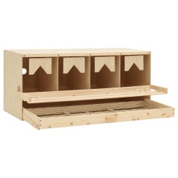 Pondoir 4 compartiments 106x40x45 cm bois de pin massif 