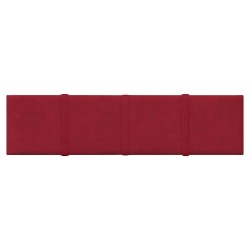 Panneaux muraux 12 pcs Rouge bordeaux 60x15 cm Velours 1,08 m² 