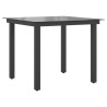 Table de jardin Noir 80x80x74 cm Aluminium et verre 