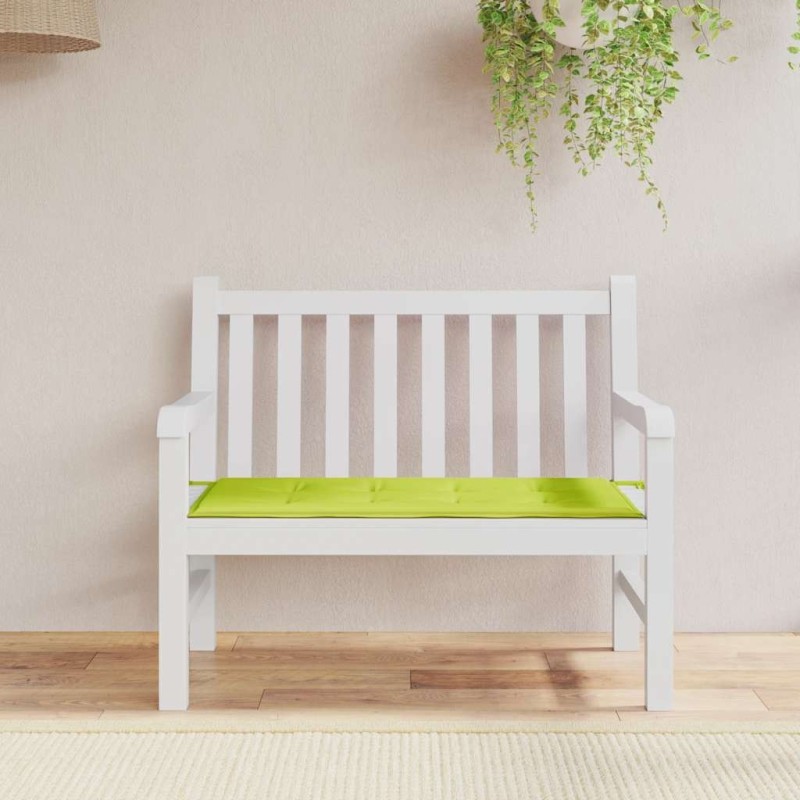 Coussin de banc de jardin vert brillant 120x50x4cm tissu oxford 