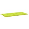 Coussin de banc de jardin vert brillant 120x50x4cm tissu oxford 