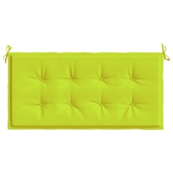 Coussin de banc de jardin vert brillant 120x50x4cm tissu oxford 