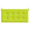 Coussin de banc de jardin vert brillant 120x50x4cm tissu oxford 