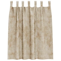 Rideaux en velours 2 pcs avec œillets crème 140x140 cm 