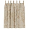 Rideaux en velours 2 pcs avec œillets crème 140x140 cm 