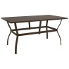 Table de jardin Marron 140x80x72 cm Acier 