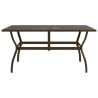 Table de jardin Marron 140x80x72 cm Acier 