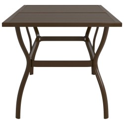 Table de jardin Marron 140x80x72 cm Acier 