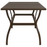 Table de jardin Marron 140x80x72 cm Acier 
