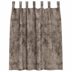 Set de 2 rideaux en velours avec œillets, cappuccino, 140 x 140 cm 