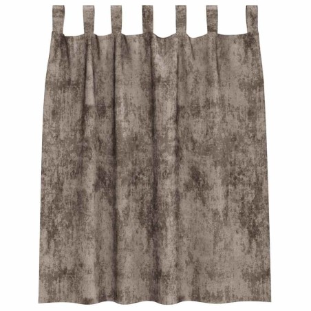 Set de 2 rideaux en velours avec œillets, cappuccino, 140 x 140 cm 
