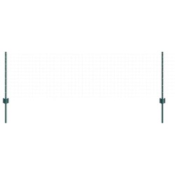 Poteaux de clôture 5 pcs U-Channel vert 60 cm en acier 