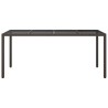 Table à manger de jardin Marron 190x90x75 cm Poly Rattan 