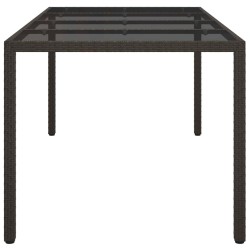 Table à manger de jardin Marron 190x90x75 cm Poly Rattan 