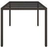 Table à manger de jardin Marron 190x90x75 cm Poly Rattan 