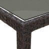 Table à manger de jardin Marron 190x90x75 cm Poly Rattan 