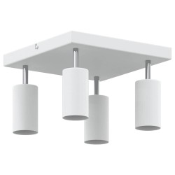 Projecteur de plafond 4 voies ajustable blanc GU10 