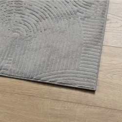 Tapis IZA poils courts style scandinave gris 200x280 cm 