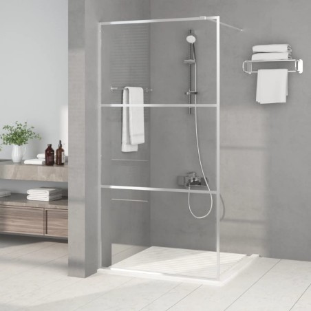 Paroi de douche Argenté 100x195 cm Verre ESG transparent 