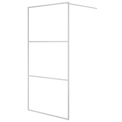 Paroi de douche Argenté 100x195 cm Verre ESG transparent 