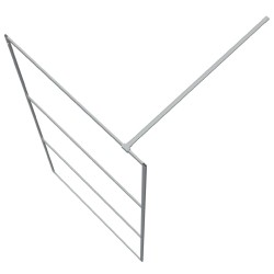 Paroi de douche Argenté 100x195 cm Verre ESG transparent 