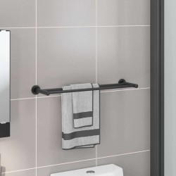 Porte-serviettes Noir 61 x 14.5 x 5 cm Acier inoxydable 