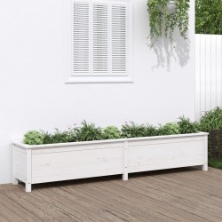Lit surélevé de jardin blanc 199,5x40x39 cm bois de pin massif 