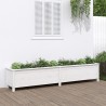 Lit surélevé de jardin blanc 199,5x40x39 cm bois de pin massif 