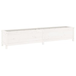 Lit surélevé de jardin blanc 199,5x40x39 cm bois de pin massif 