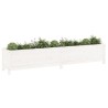 Lit surélevé de jardin blanc 199,5x40x39 cm bois de pin massif 