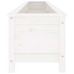 Lit surélevé de jardin blanc 199,5x40x39 cm bois de pin massif 