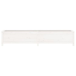Lit surélevé de jardin blanc 199,5x40x39 cm bois de pin massif 