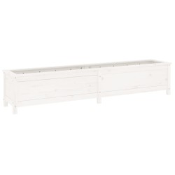 Lit surélevé de jardin blanc 199,5x40x39 cm bois de pin massif 