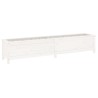 Lit surélevé de jardin blanc 199,5x40x39 cm bois de pin massif 