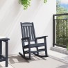Chaise à bascule bleu marine 70x92x108 cm HDPE 